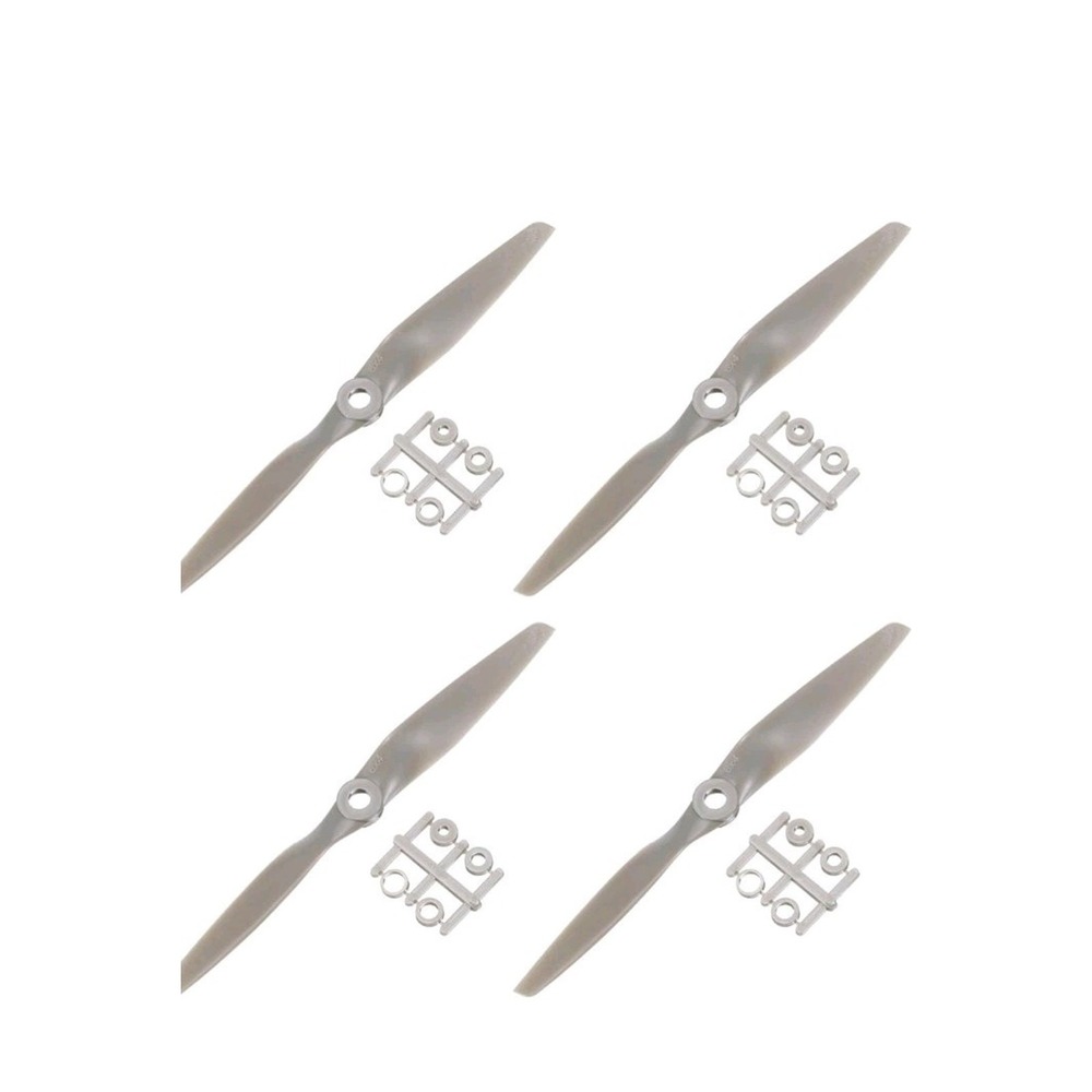 MECCANIXITY 6x4 Propeller RC Propellers 2 Vane Blades Grey with Adapter 4 Pcs